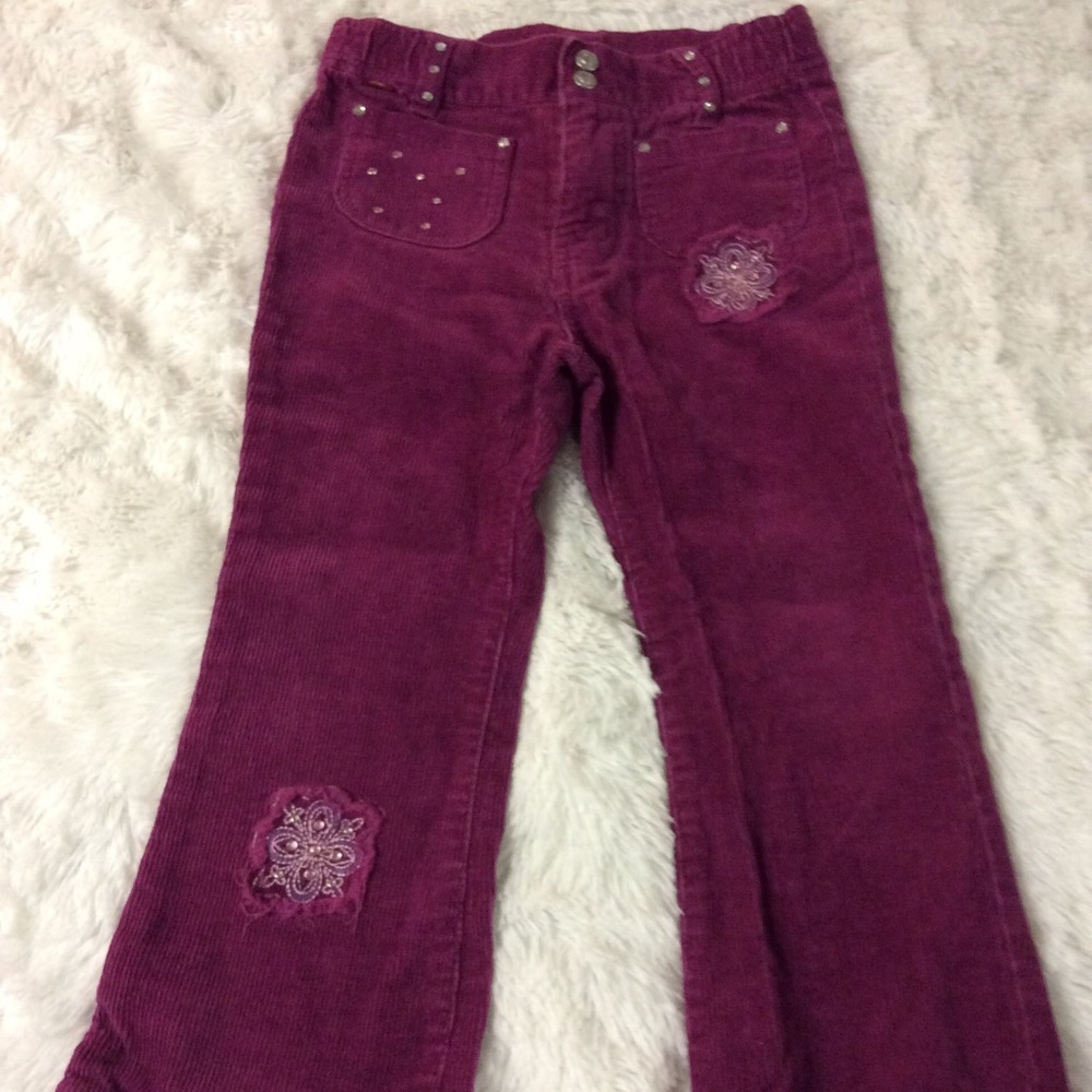 Jennifer Lopez Corduroy Pants Rhinestones & Patch